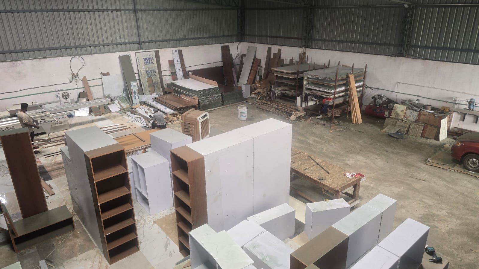 Edge-banding & carcass assembly area