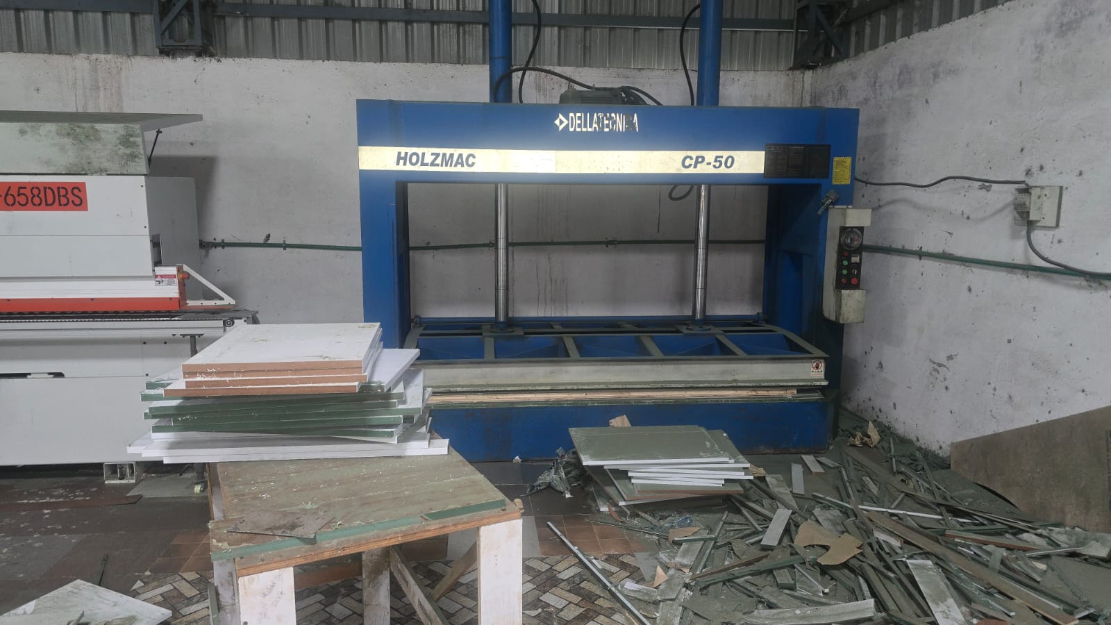 Hot press machine inside Sabharwal Kitchen Factory