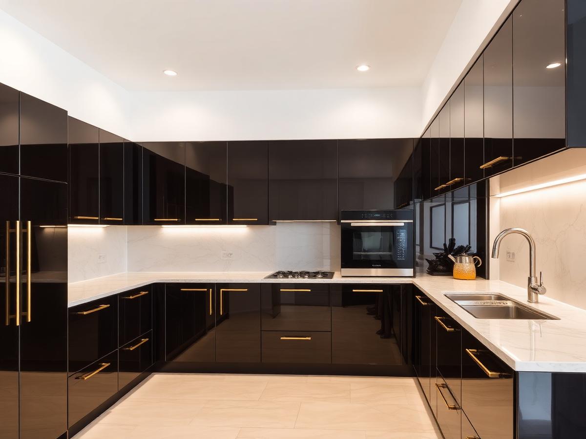 Acrylic Black Kitchen