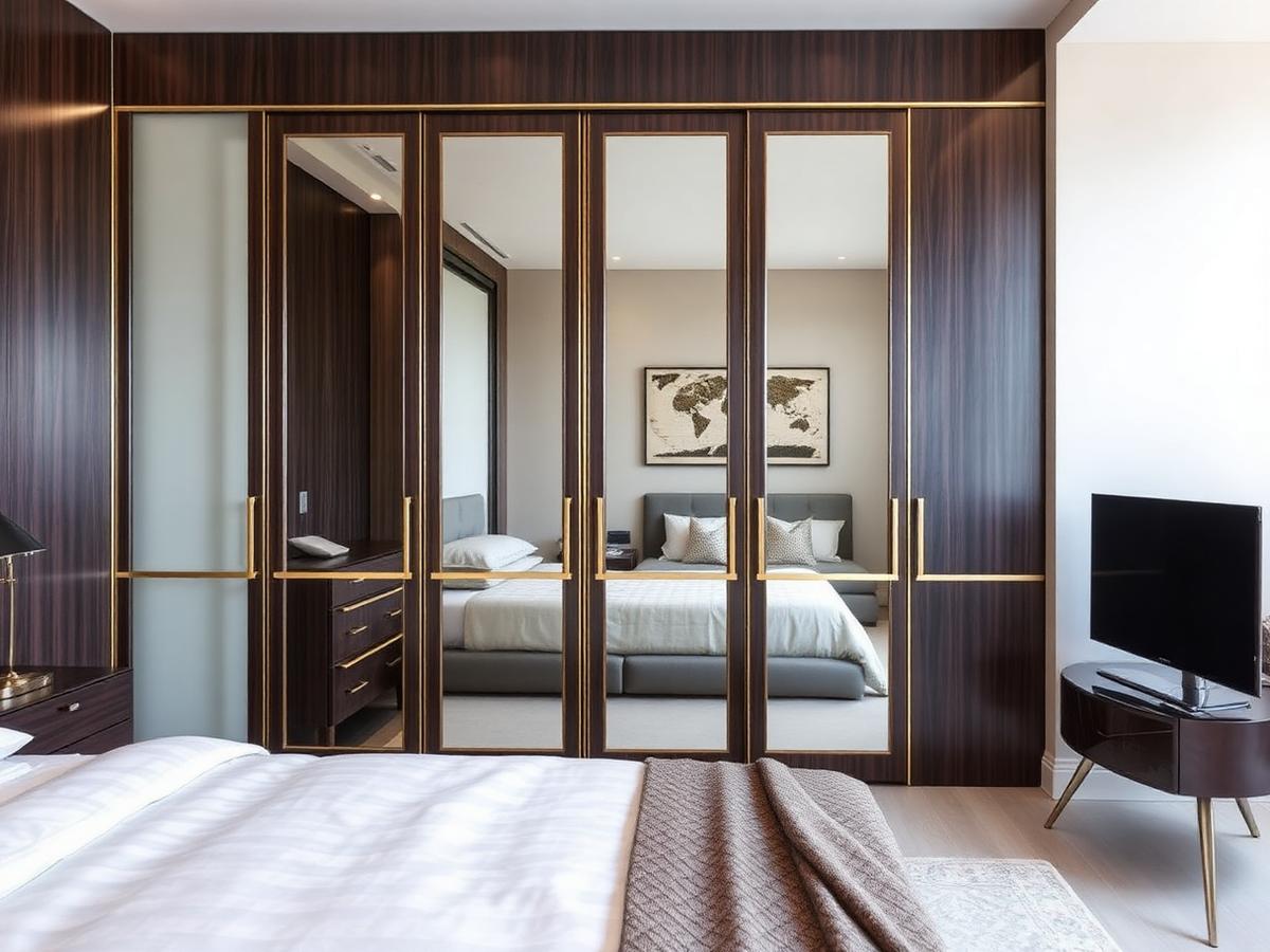 Sliding mirror wardrobe